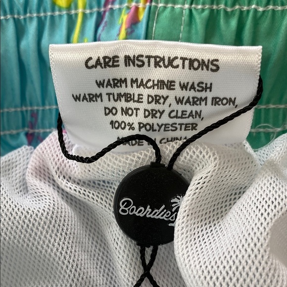 Boardies Apparel Color Splash Swim Shorts Lined Drawstring Waist Blue Pink Sz XL - Picture 13 of 15